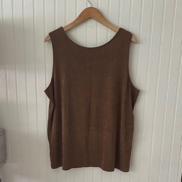 Like New! Chico’s Brown Stretchy Sleeveless Top sz XXL - Picture 6 of 7